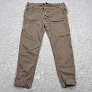 DU/ER Live Lite Joggers Men's 38x29 Brown Twill N2X Slim Fit Stretch Duer Pants